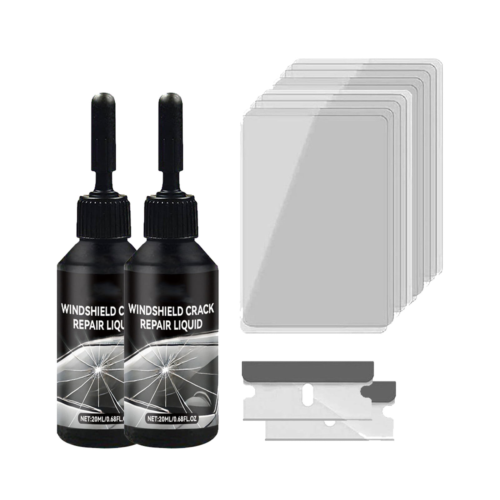 Auto Pack Curing 3 Packs Auto Windshield Crack Repair Kit Windshield Bonding Fluid for ...