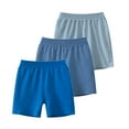 thumbnail image 1 of 3 Packs Baby Boys Elastic Waist Shorts Solid Kids Cotton Shorts Multicolor 2-8 Years Toddler Short Pants, 1 of 5