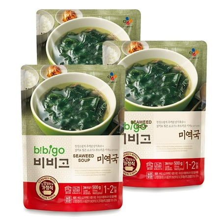 [ 3 Packs ] CJ Bibigo Pre-made Packaged Seaweed Soup 500g (???, 3 ?)
