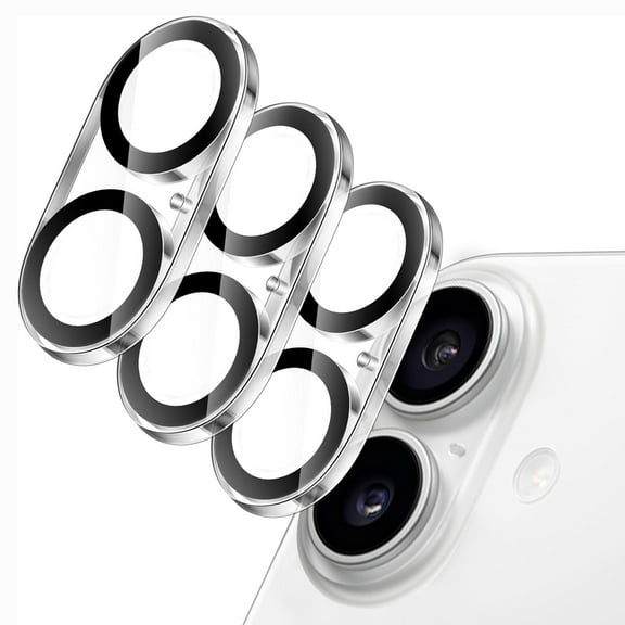 3*Packs Camera Lens Protector for iPhone 16, HD Tempered Glass Scratch-Resistant Case Friendly Back Camera Screen Protective Film for iPhone 16, Clear