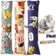 thumbnail image 1 of 3 Packs Cat Catnip Toys, Cat Pillows Interactive Kicker Toys for Indoor, Bite-Resistant Cat Chew Toys with Cute Prints, PP Cotton Filled Catnip Kick Toys Teaser Toys for Cats, Kittens, Puppies, 1 of 8
