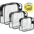thumbnail image 1 of 3 Packs Clear Bogg Beach Tote Bag Accessories-clear Designer Zipper Insert Bag(Only for 19*15*9.5 and 15*13*5.25), Travel Makeup Clean Toiletry Brush Organizer Cosmetic Divider Storage Inner Pouch, 1 of 7