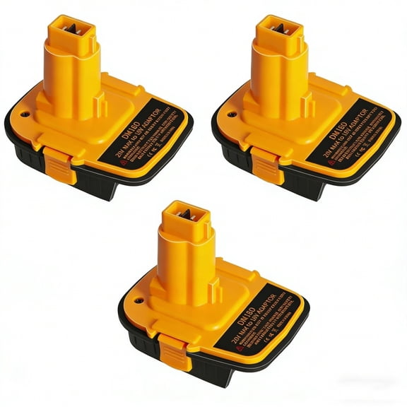 3 Packs DM18D Battery Adapter With USB, Replacement DCA1820 Battery Adapter, Compatible With for dewalt 18V Power Tools, Sturdy Durable Power Tool Accessory for Daily Job Site Use
