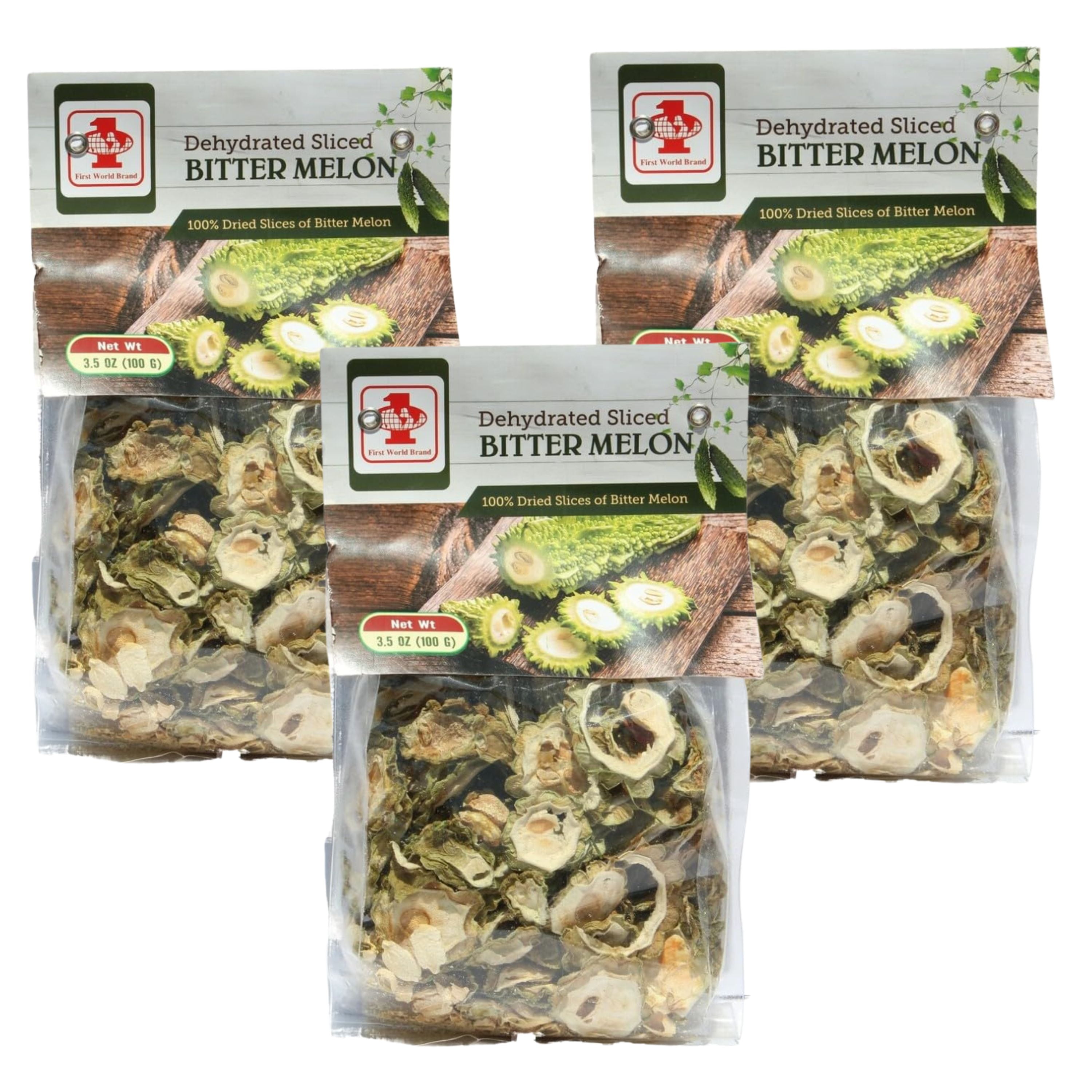 (3 Packs) Dried Bitter Melon Slices 3.5 oz | Organic Bitter Melon Tea Bags | Herbal Tea Infusion