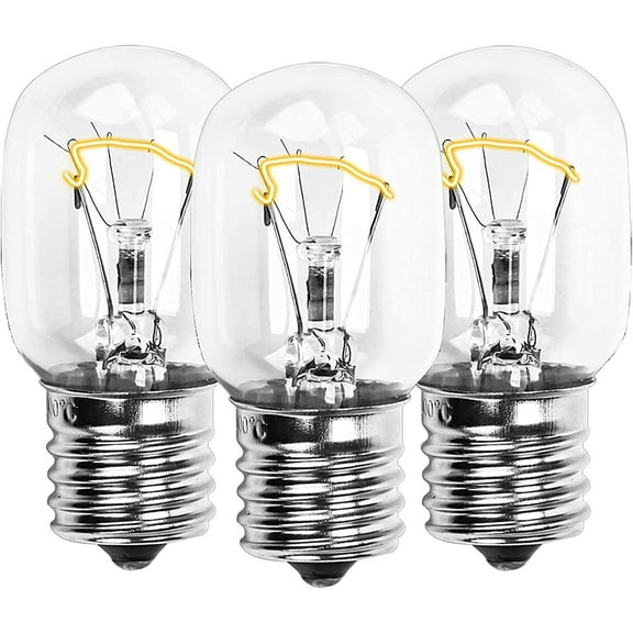 3-Pack E17 Microwave Light Bulbs 40W 125V, 8206232A Replacement for Whirlpool, GE, Maytag, Amana – Bright White Light for Over-the-Range Microwaves & Lava Lamps