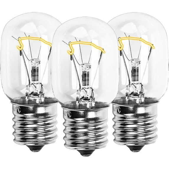 3-Pack E17 Microwave Light Bulbs 40W 125V, 8206232A Replacement for Whirlpool, GE, Maytag, Amana – Bright White Light for Over-the-Range Microwaves & Lava Lamps