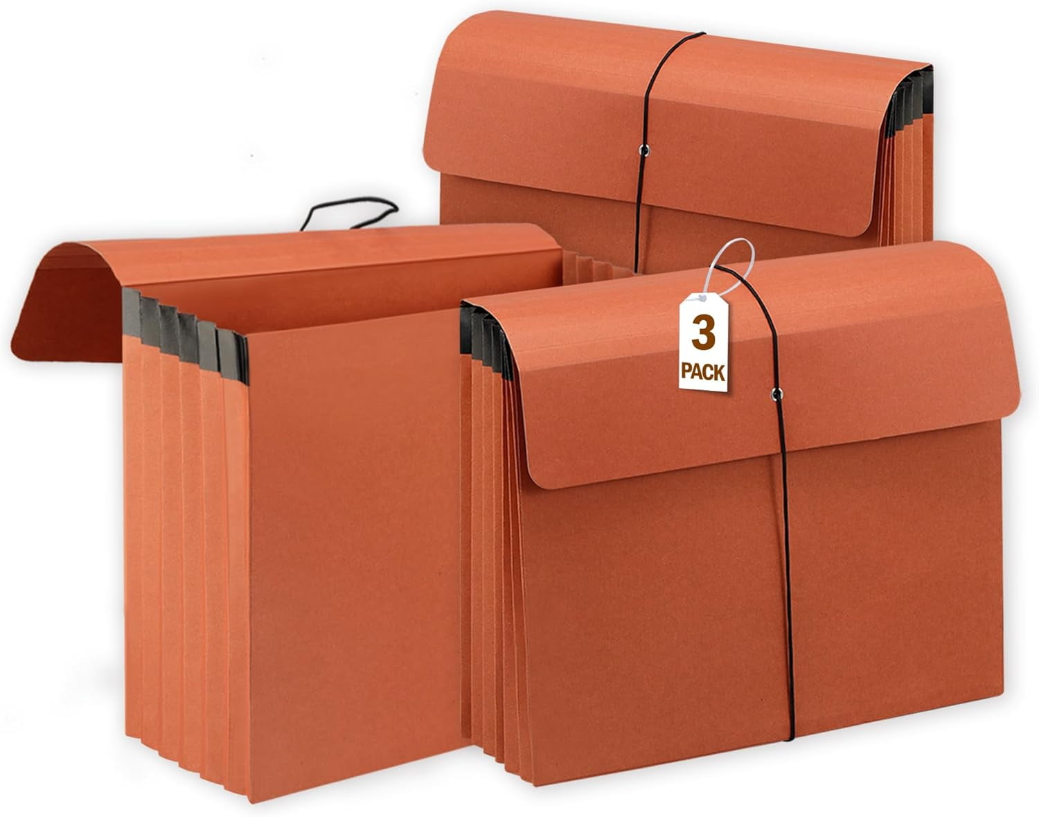3 Packs Expanding File Pockets with Flap,Heavy Duty Expandable Folder ...