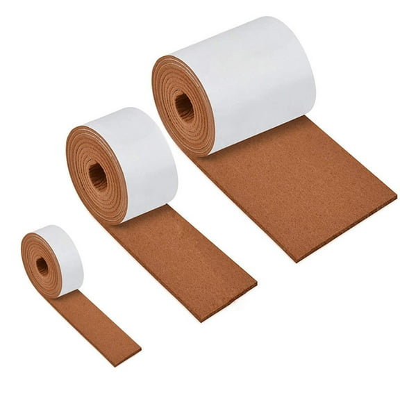 3 Packs Felt Furniture Pads, Heavy Duty Felt Strip Roll with Adhesive Backing Adhesive Felt Tape for Protecting Hardwood Floors Chair Wall Protector