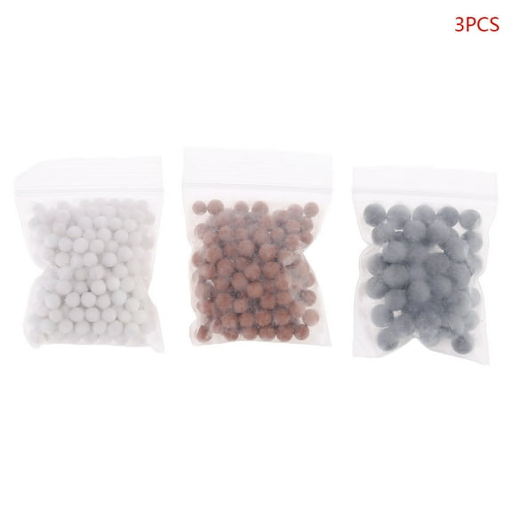 3 Packs Filtration Shower for Head Negative Ion Mineral Balls Shower Filter Beads Purifying Stones for Dry Skin Hair