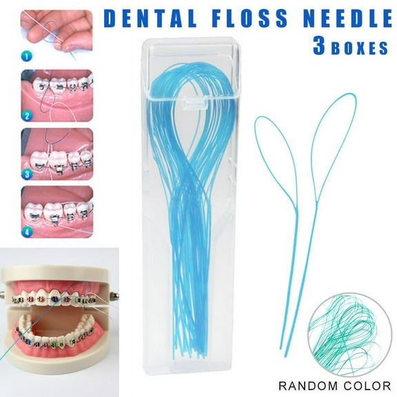 3 Packs Floss Threaders Tooth Floss Holders Between Orthodontic Braces Bridge
