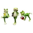 thumbnail image 1 of 3 Packs Frog Figurines,Garden Decor Outdoor, Waterproof Resin Frog Statue, Plant Decorations for Pots - Collectible for Frog Lovers Home Office Yard, 1 of 9