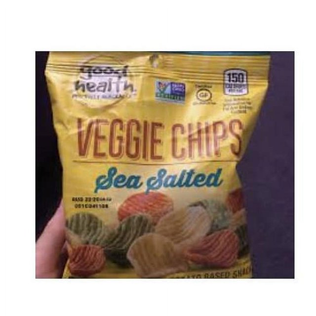3 Packs Good Health Veggie Chips Sea Salt 2.75 Oz Individual Snack