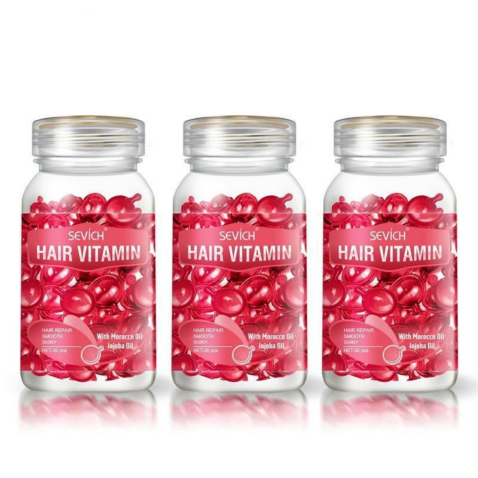 3 Packs Hair Vitamin Serum Capsules for Women Organic Argan Oil Anti