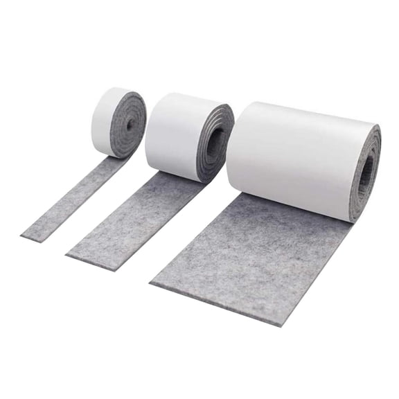 3 Packs Heavy Duty Felt Strip Roll with Adhesive Backing Self Adhesive Felt Tape Polyester Felt Strip Rolls Furniture Hard