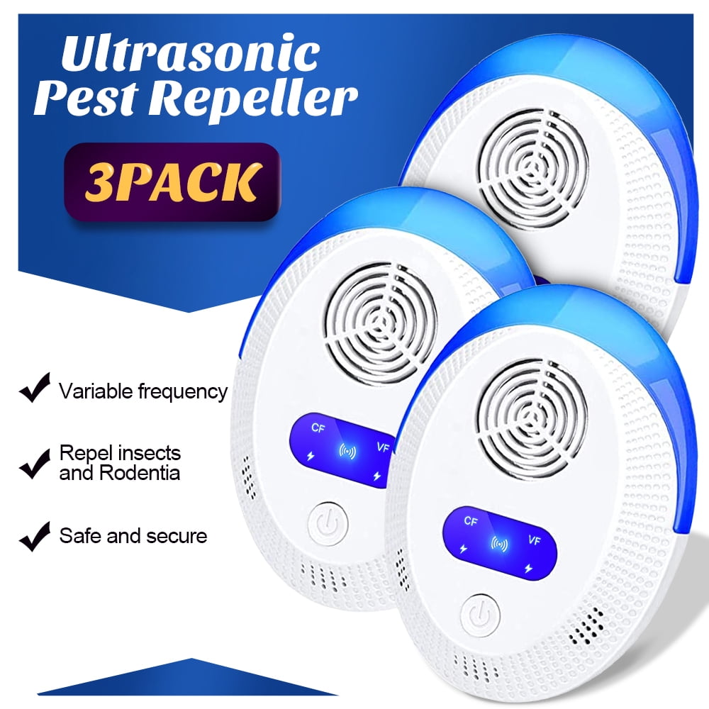 High Power Frequency Conversion Insect 3 Packs Insect Repellent, Ultrasonic Frequency Conversion Pest Repeller ...