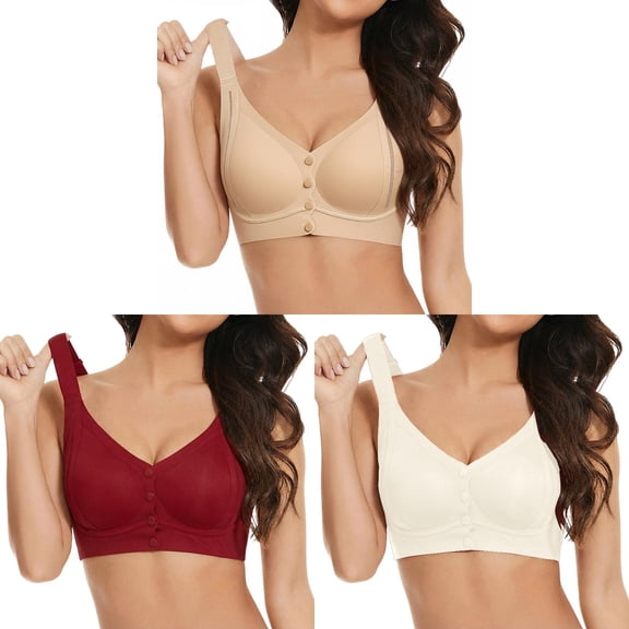 3 Packs Jelly Bras for Women Naked Feel Full Coverage Light Support Wireless Bralette Smooth Comfort Tank Top for Small Bust XXXL