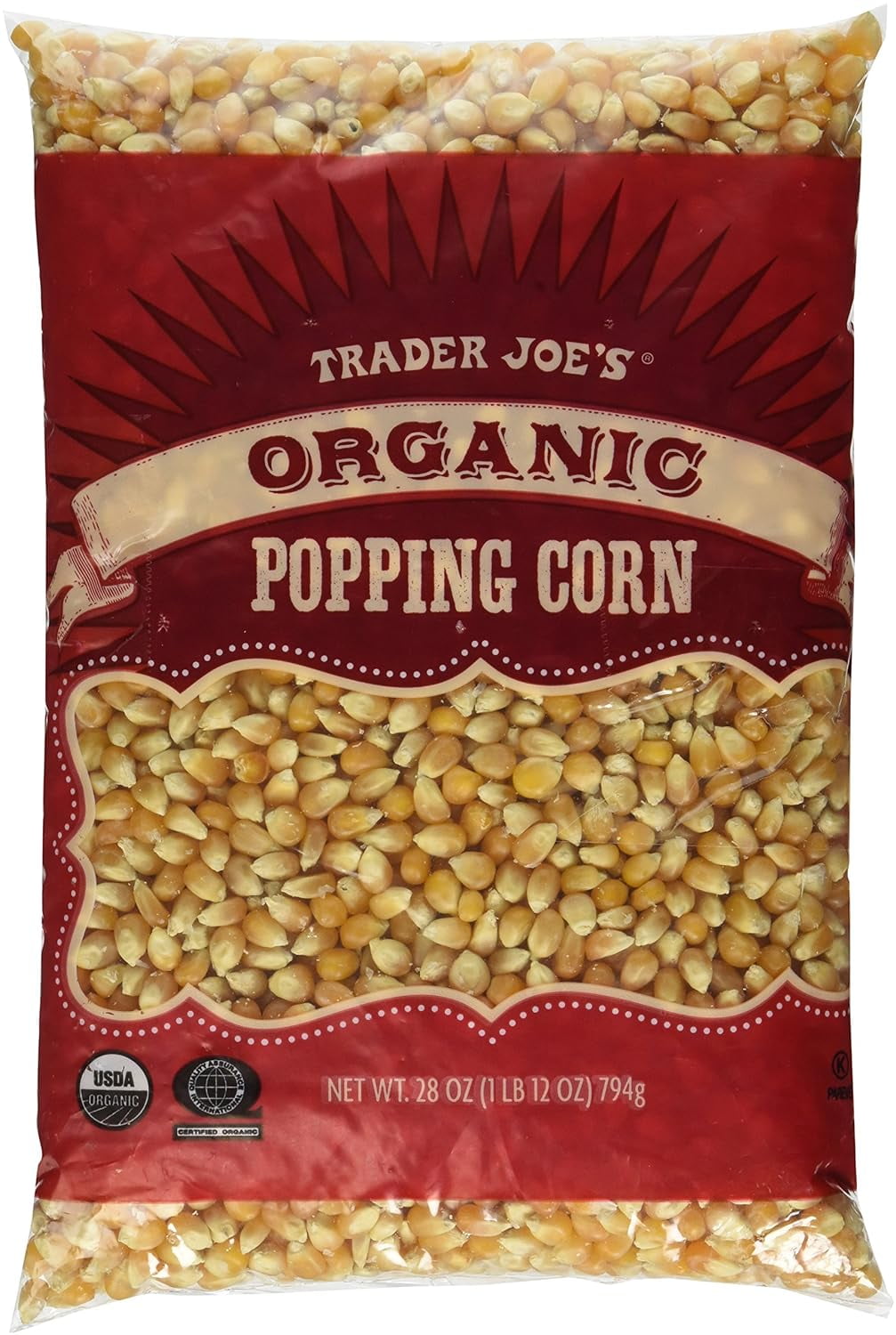 3 Packs  Joe's Organic Popping Corn