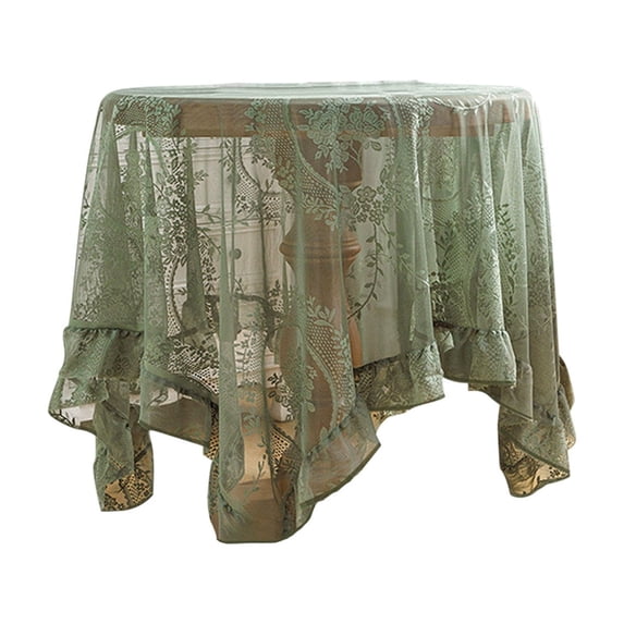 3 Packs Lace Tablecloth Round 59 Inch Decorative Table Cover for Living Room TV Cabinet Sofa Dining Table Party Decor Elegant Lace Design Washable Home Decor