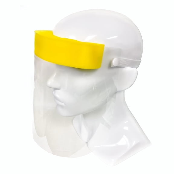 3 Packs - Lucent Path Clear Protective Full-Face Shield with Elastic Strap and Vented Foam Headband
