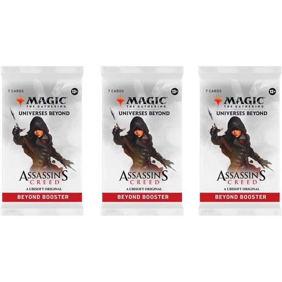 3 Packs MTG Beyond Booster Pack Lot Universes Beyond Assassins Creed