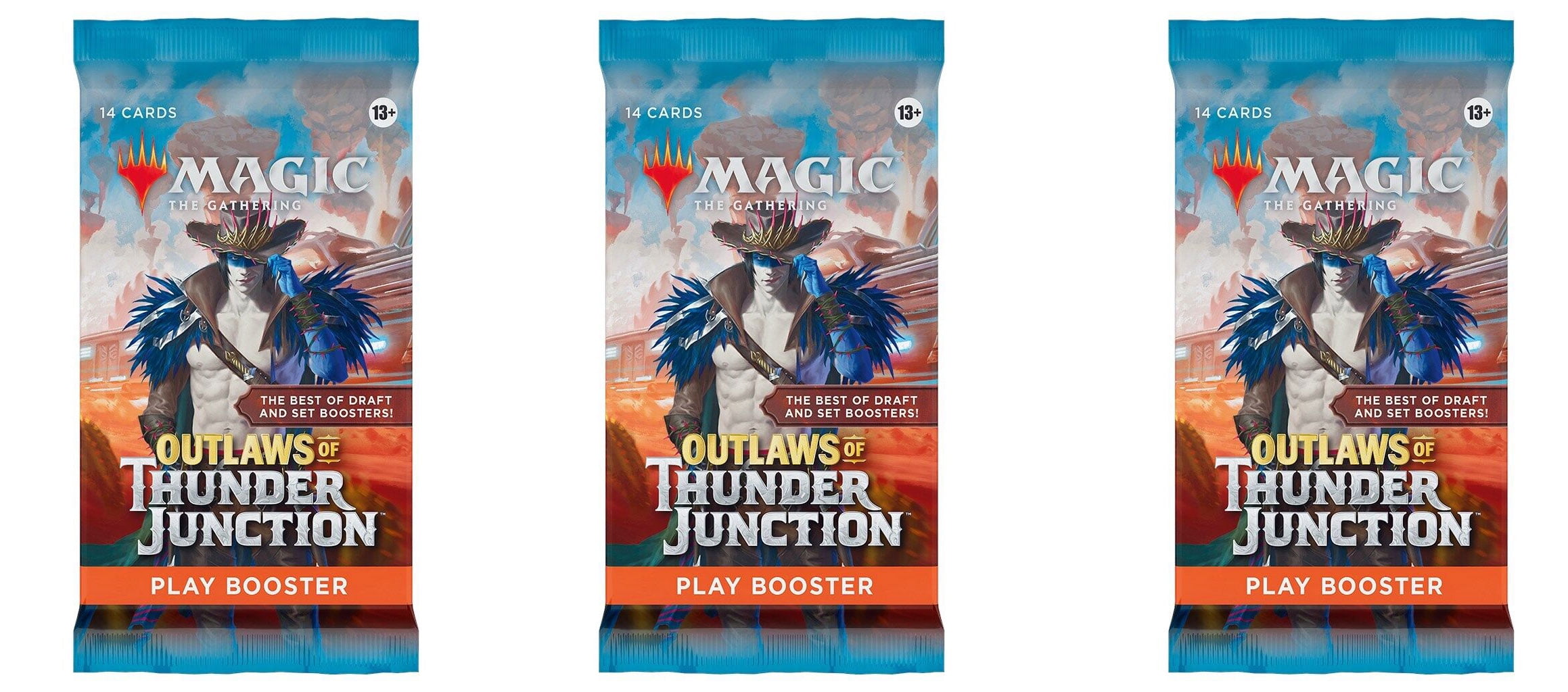 Outlaws Of Thunder Junction MTG Booster Lot Magic: The Gathering MTG Play Booster  Pack Lot - Outlaws Of Thunder Junction Set Mtg Prerelease