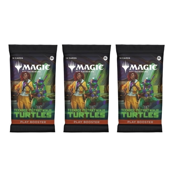3 Packs Magic the Gathering Play Booster Pack Lot MTG Teenage Mutant Ninja Turtles