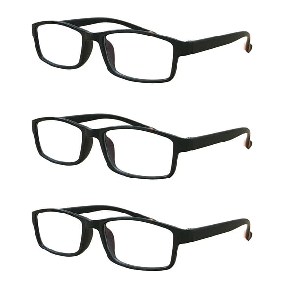 3 Packs Mens Womens Rectangle Reading Glasses Blue Light Blocking Readers +1.50