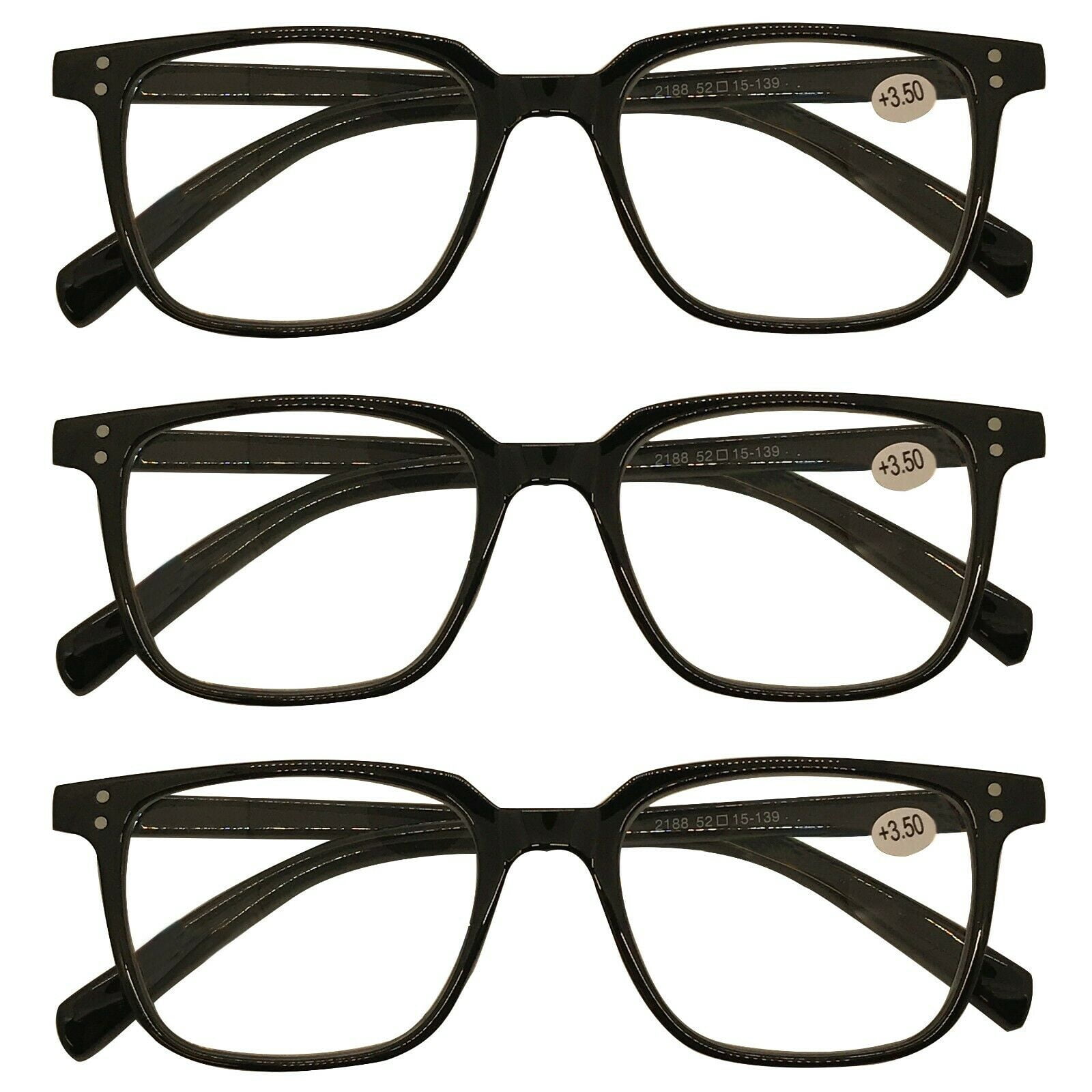 3 Packs Mens Womens Unisex Oval Frame Reading Glasses Blue  display picture 2