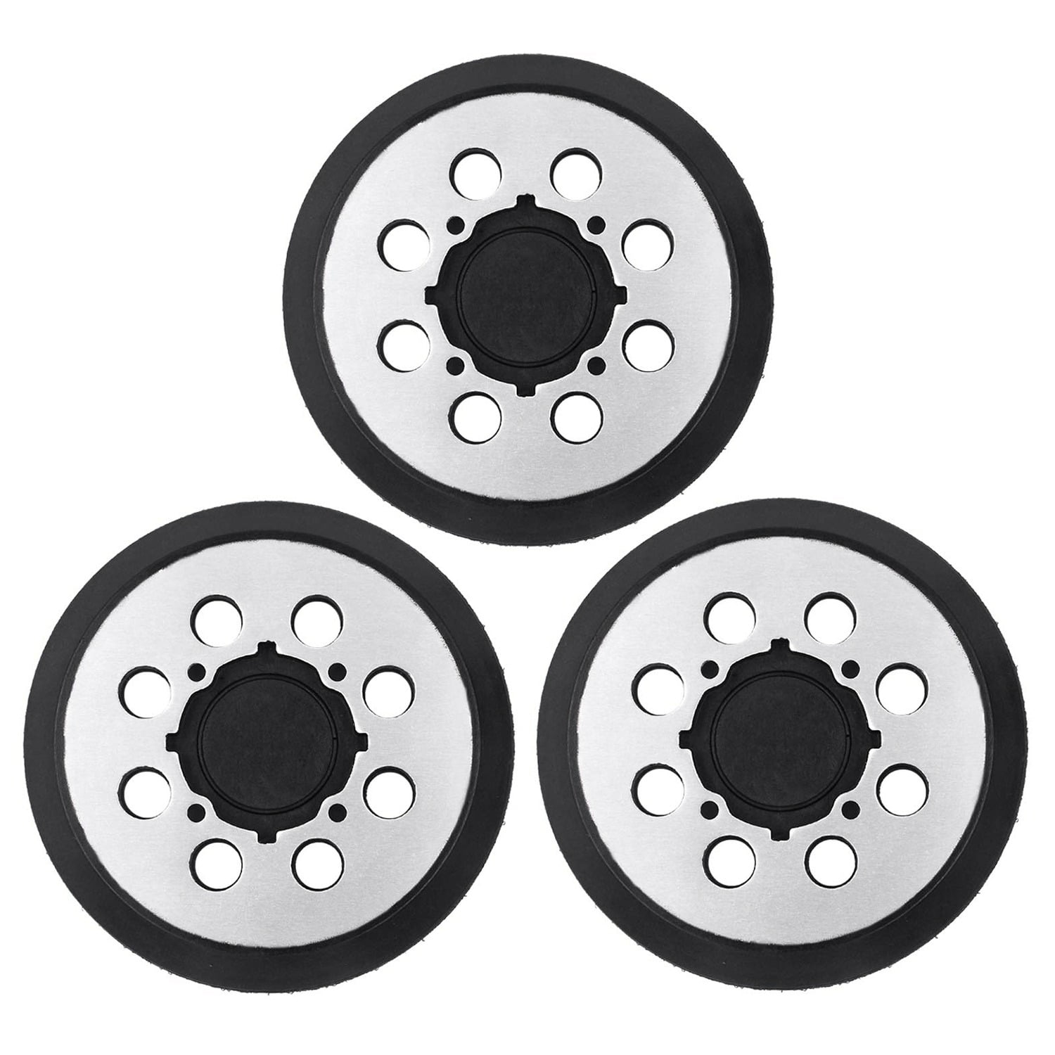 3 Packs Metal 5 Inch 8 Hole Hook & Loop Replacement Sander Pad ,Replace