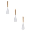 thumbnail image 1 of 3 Packs Multifunction Spatula Spoon, Great for Both Cooking and Serving Durable BPA-Free Matte Black Silicone, Acacia Wood Handles, Safe for Nonstick Cooking Surfaces (White), 1 of 7