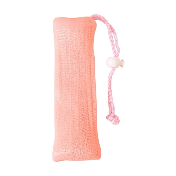 3 Packs Natural Nylon Soap Storage Foaming Net for Shower Gel Bag Thickening Rubbing Foam Bag Can Hang Bath Accessories Travel Essential Soft Exfoliating Mesh