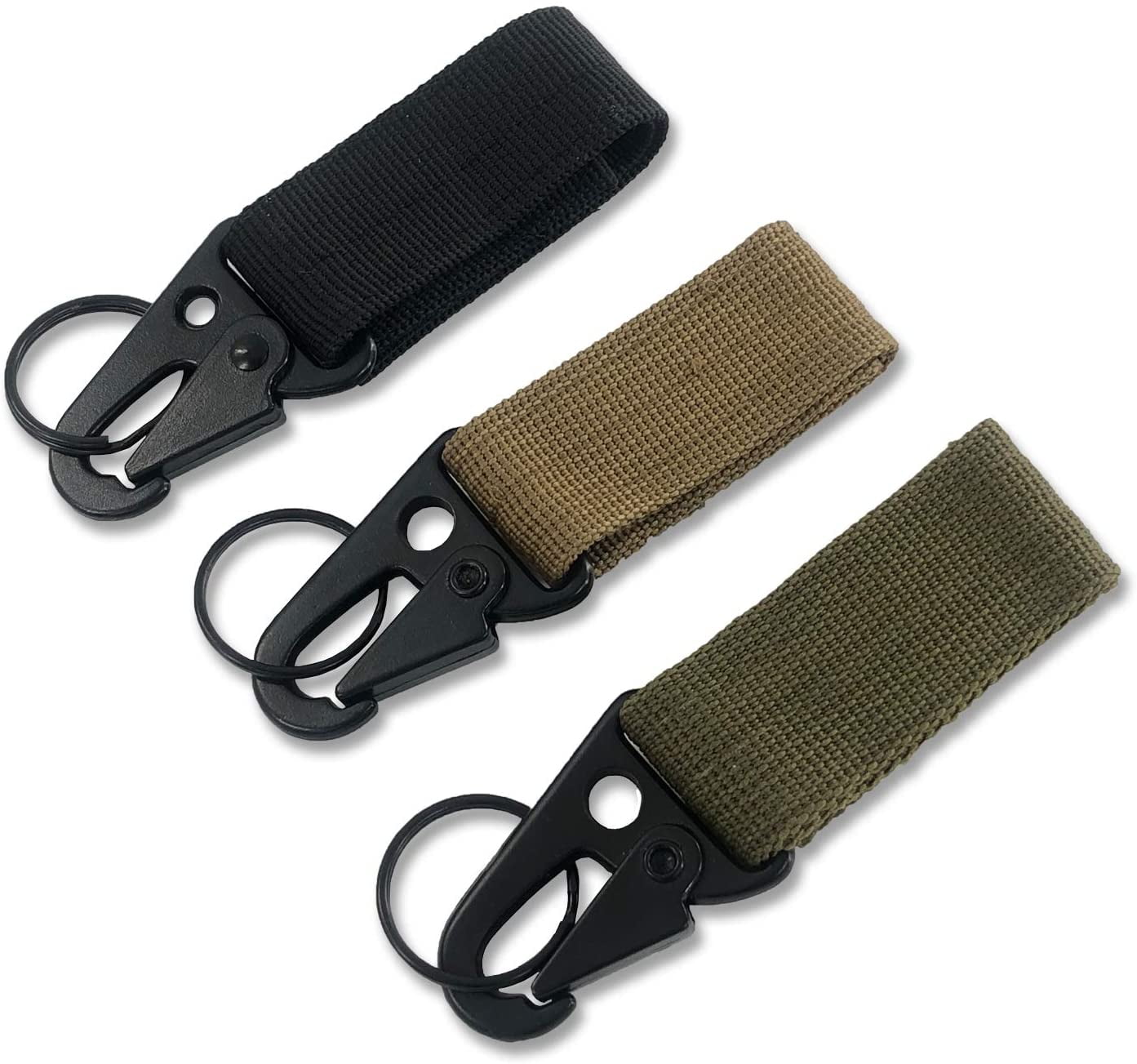 Utility Series Utility Tactical Carabiner with Paracord, Black and Tan 