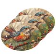 thumbnail image 1 of 3 Packs Of Wood Pulp Cotton Dishwashing Sponge 3.54x2.56 Inch Dishwashing Sponge Household Cleaning Sponge Kitchen Utensils Clean Use Colored Oil Painting Bird, 1 of 7