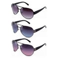 thumbnail image 1 of 3 Packs Oversized Metal Aviator Plastic Temple Fashion Sunglasses for Women for Men, 1 of 1