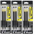 thumbnail image 1 of 3 Packs - Pilot G2, Dr Gip Gel, Q7, Precise Rollerball Refills - Black Fine, 1 of 1