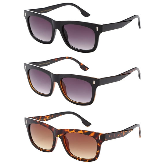 3 Packs Plastic Vintage Fashion Sunglasses for Women