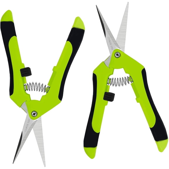 3 Packs Pruning Shears Gardening Hand Pruning Snips with Straight Stainless Steel Precision Blades