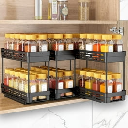 Auledio Pack Kitchen Counter-top or Wall Mount Spice Rack Jars