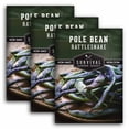 thumbnail image 1 of 3 Packs Rattlesnake Bean Seeds - Non-GMO Heirloom Full Sun Annual Vegetable, 1 of 6