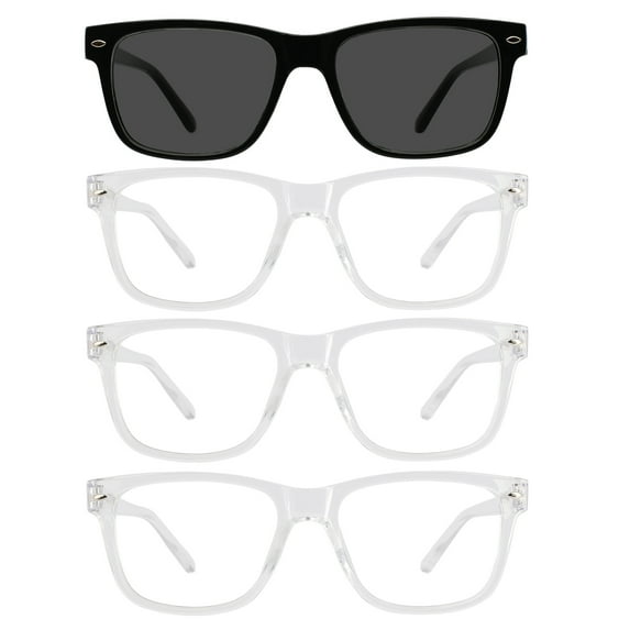 3 Packs Reading Glasses 3.5 Men 1 Pair of Black Sunglasses Readers 350 for Women 1.00 1.25 1.50 1.75 2.00 2.25 2.50 2.75 3.00 3.50 4.00 WEMOOTANTS