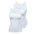 thumbnail image 1 of 3 Packs Removable Padded Camisole Shapewear for Women TaLELINTA Tops Seamless Body Shaper Slimming Waist Control Slimmer Cami Tops, 1 of 8