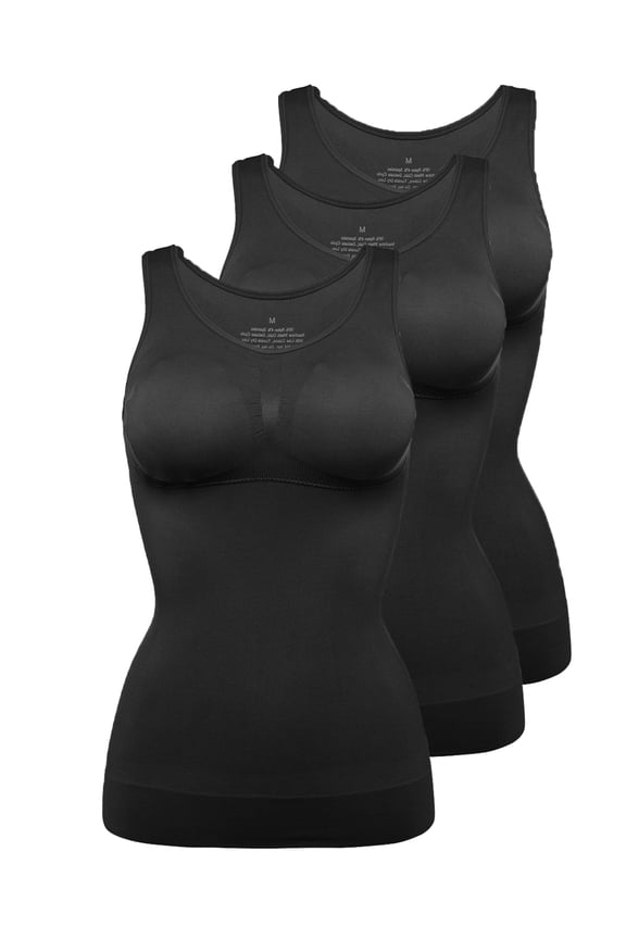 3 Packs Removable Padded Camisole Shapewear for Women TaLELINTA Tops Seamless Body Shaper Slimming Waist Control Slimmer Cami Tops