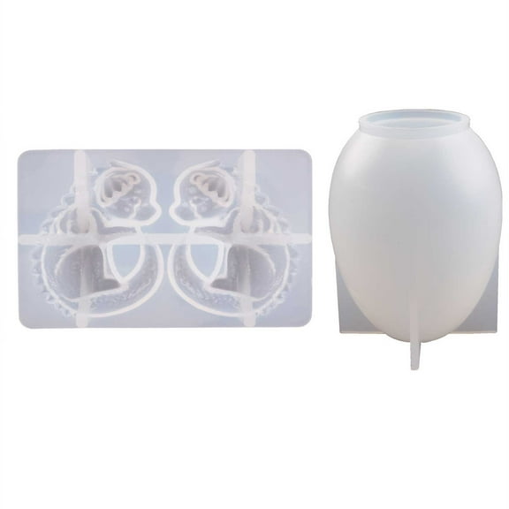 3 Packs Resin Casting Fondant Molds Silicone Baking Molds for Cake Decorating DIY Jewelry Keychain Pendants Epoxy Resin Crafts Flexible Reusable Non Stick for Party Wedding Holiday Dessert Making