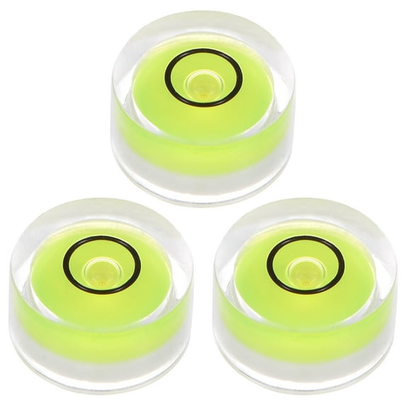 3 Packs Round Bubble Level 12x6mm Mini Circular Bullseye Spirit Levels for Leveling Camera Tripod Telescope, Lime