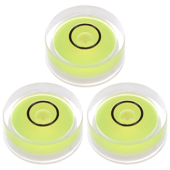 3 Packs Round Bubble Level 15x6mm Mini Circular Bullseye Spirit Levels for Leveling Camera Tripod Telescope, Lime