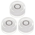 thumbnail image 1 of 3 Packs Round Bubble Level 15x8mm Mini Circular Bullseye Spirit Levels for Leveling Camera Tripod Telescope, White, 1 of 6