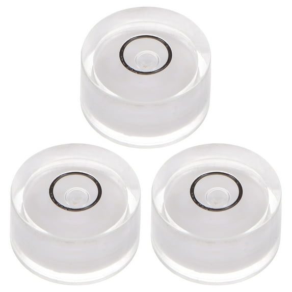 3 Packs Round Bubble Level 15x8mm Mini Circular Bullseye Spirit Levels for Leveling Camera Tripod Telescope, White