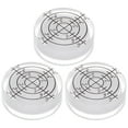 thumbnail image 1 of 3 Packs Round Bubble Level 32x12mm Mini Circular Bullseye Spirit Levels Degree Marked for Camera Tripod Workshop, White, 1 of 6