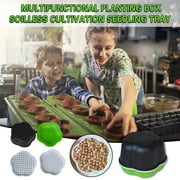 3 Packs Seed Starter Trays with Humidity Dome and Base Plant Growing Germination kit Clone Tray for Soil Blocks, Rockwool Cubes, Wheatgrass, Hydroponic (One Size)