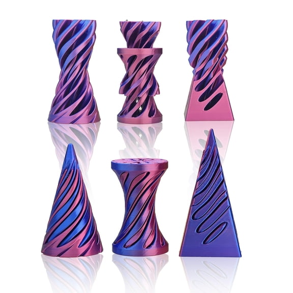 3 Packs Spiral Cone Fidget Cone, Impossible Cone Fidget Fidget Cone Cones Passthrough Impossible Pyramid For Relaxing And Anxiety ,Spiral Fidget For Adults &